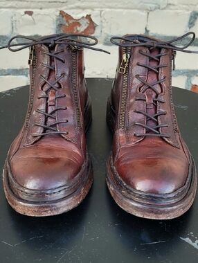 Mens Untamed Streets York Boots Cognac EU 41 US 8 UK 7 EUC No Box